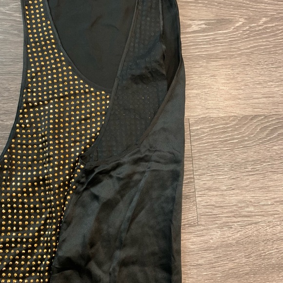LAGENCE Gold Rhinestone Silk Tank - Picture 5 of 5